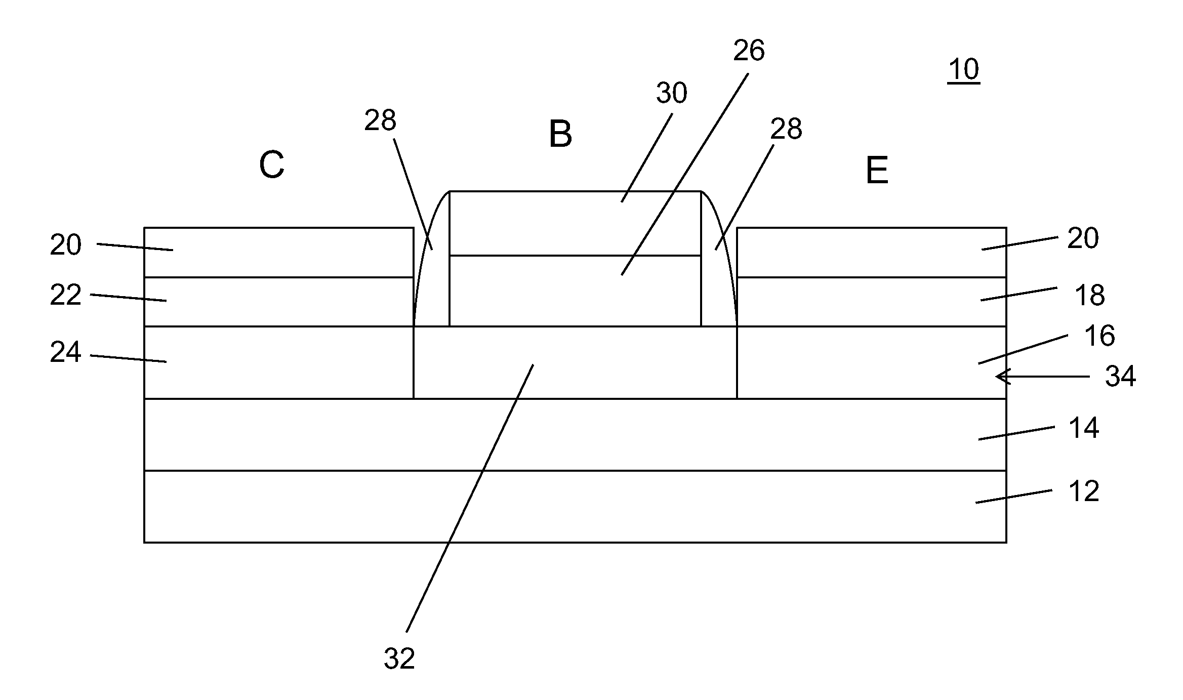 Bipolar transistor with carbon alloyed contacts