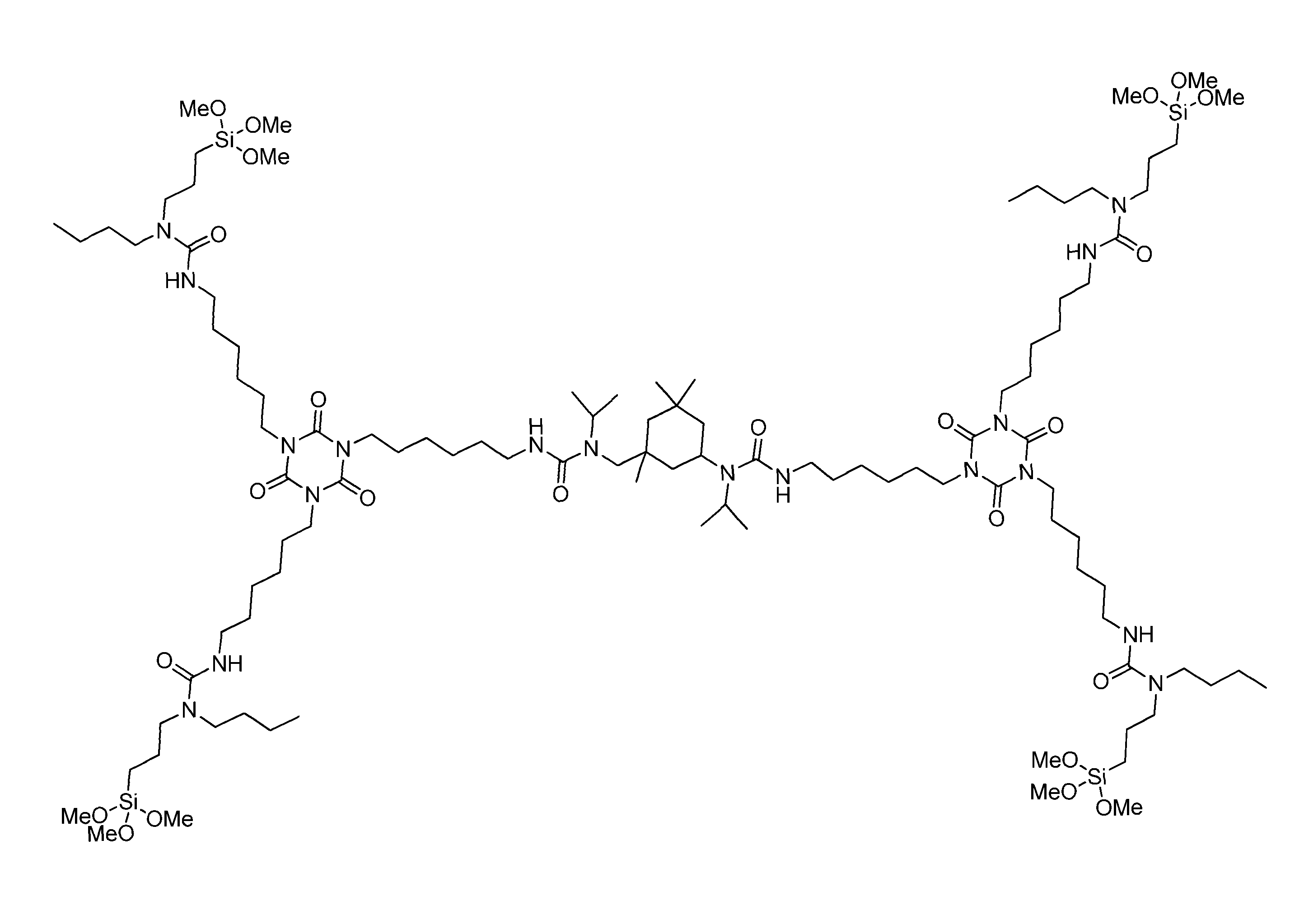 Single-component moisture-curable coatings based on N-substituted urea polymers with extended chains and terminal alkoxysilanes