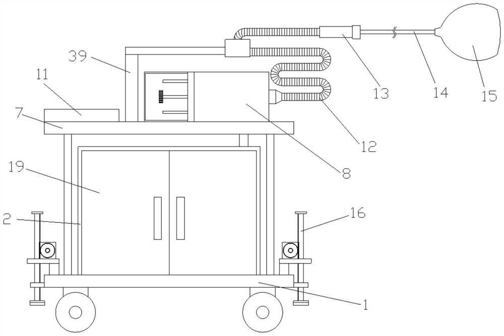 Anesthesia device for operation of clinical anesthesiology department