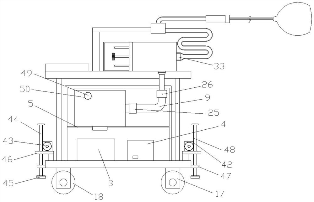 Anesthesia device for operation of clinical anesthesiology department