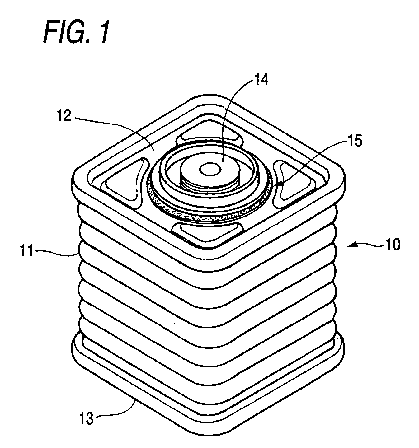 Storage battery and insulating material and battery container using the same