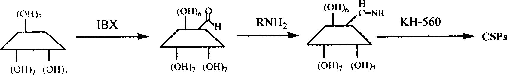 Process for synthesizing alpha-Schiff base derivatized beta-cyclodextrin