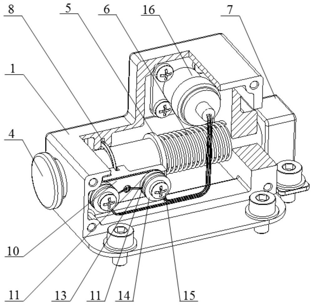 A memory alloy spring pin