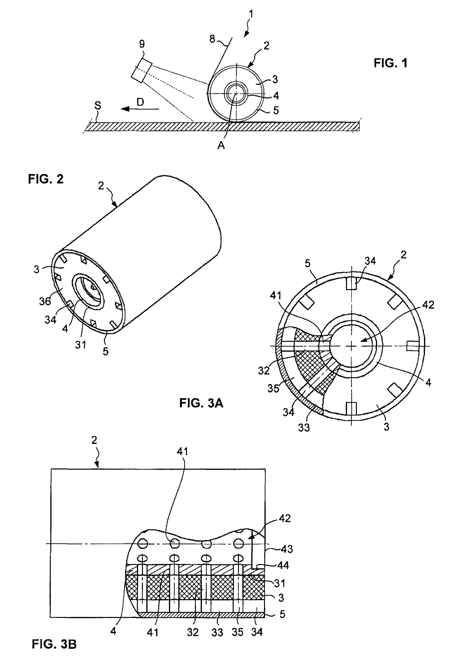 Fiber application machine comprising a flexible compacting roller with a thermal regulation system