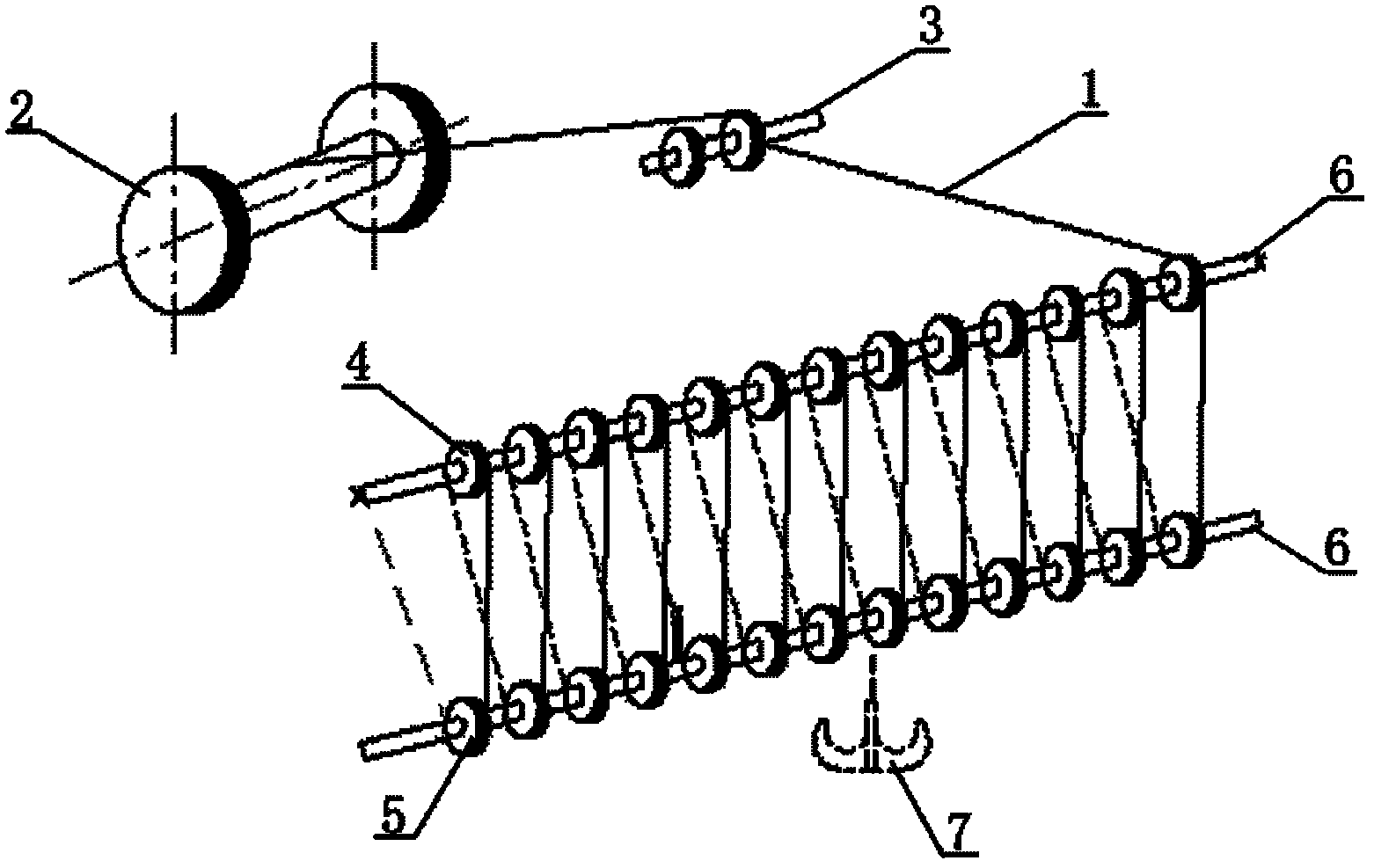 Wire-rope/pulley component and crane