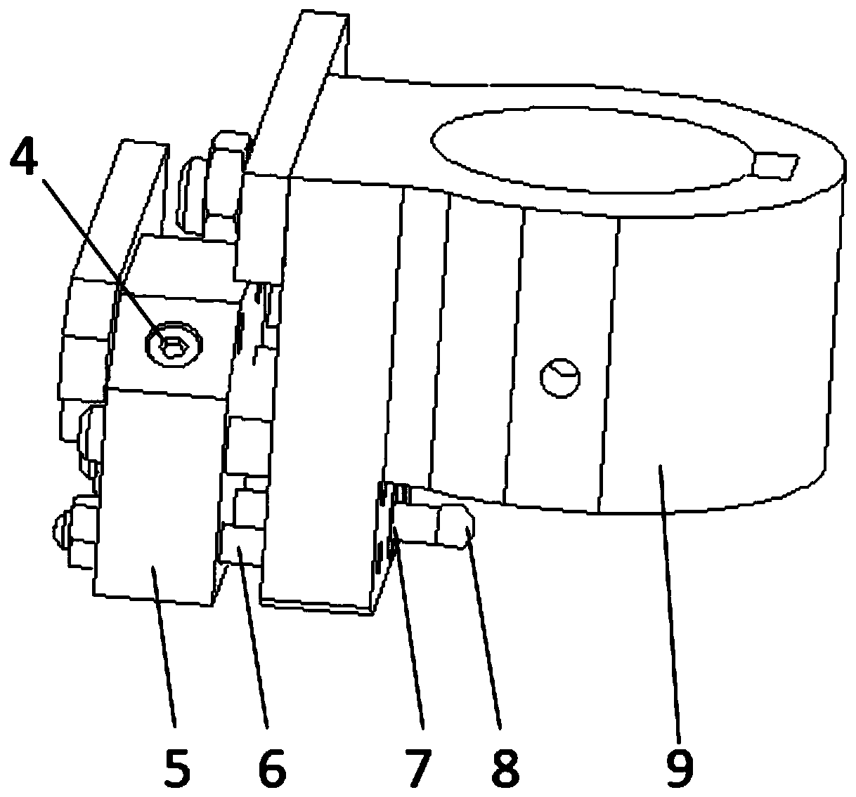 Fixture with functions of locating detection and clamping expansion