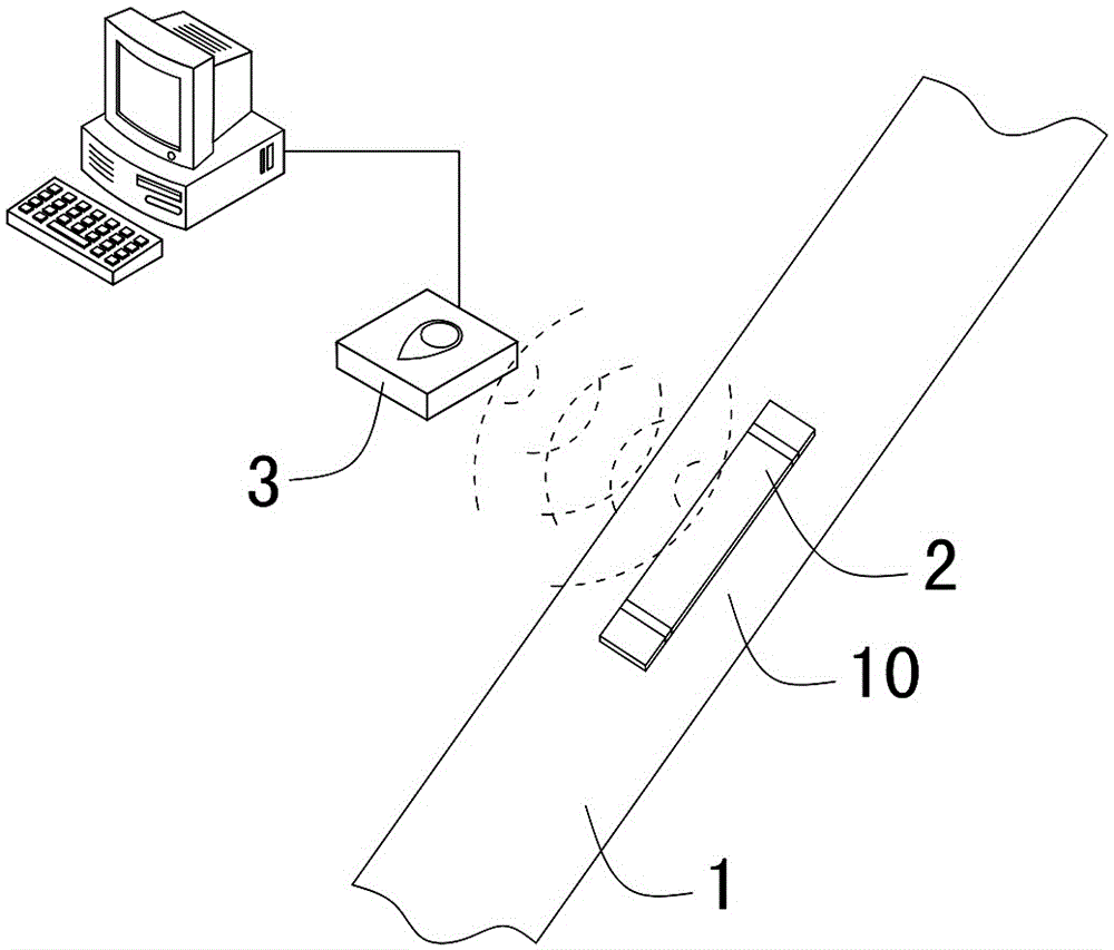 Work-piece crack detection method based on an RFID (Radio Frequency Identification Device)