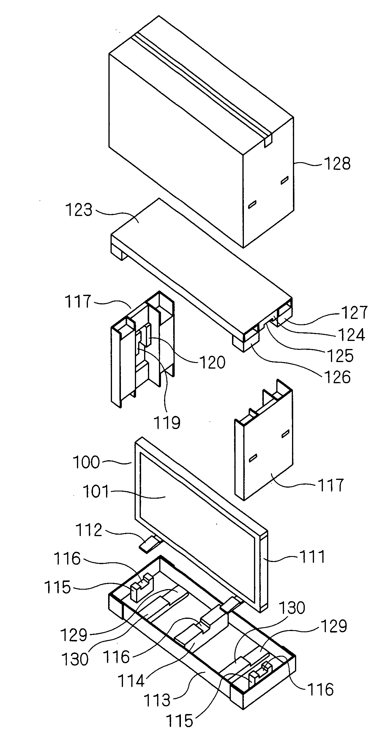 Package structure for display device