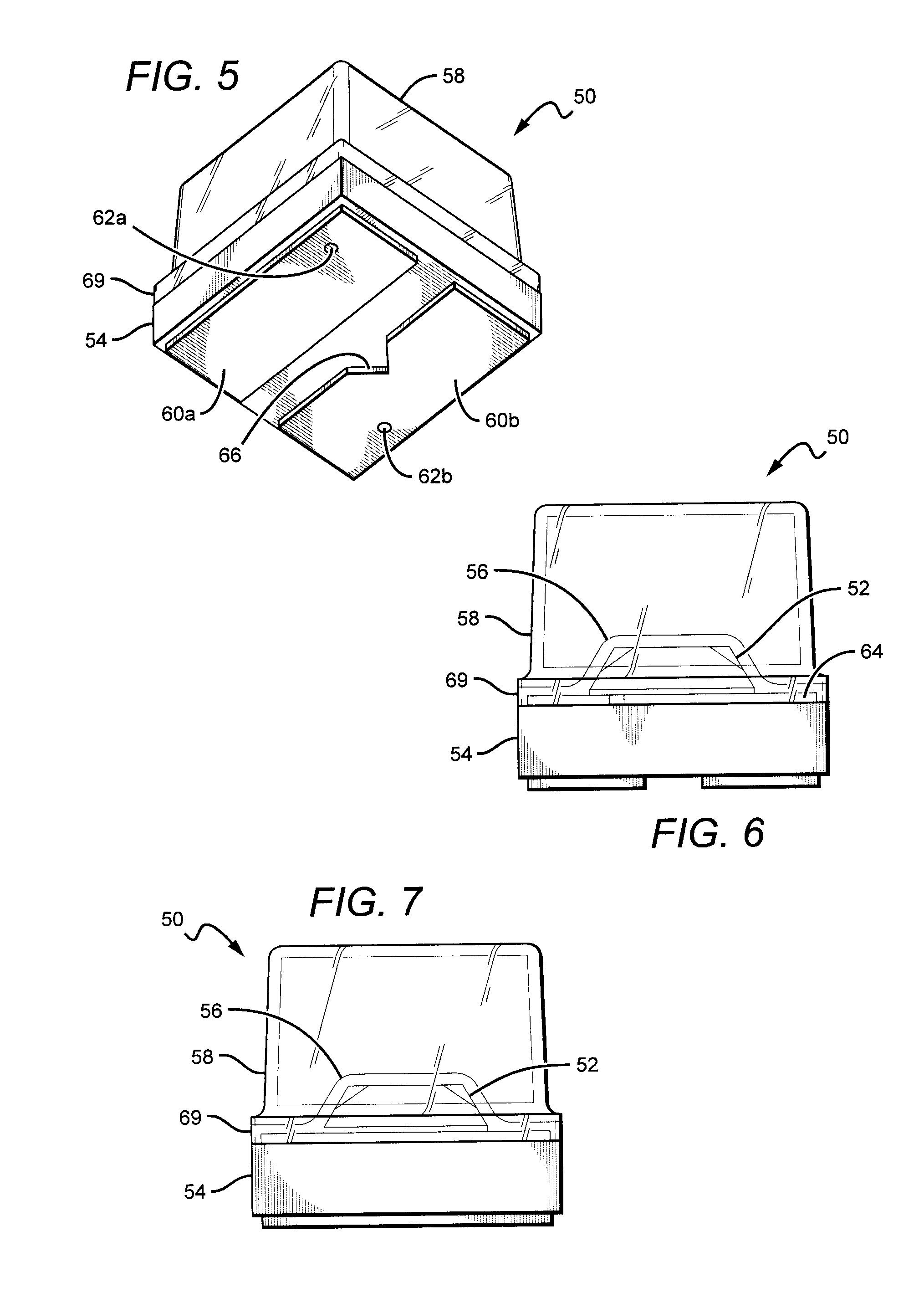 LED package with multiple element light source and encapsulant having planar surfaces