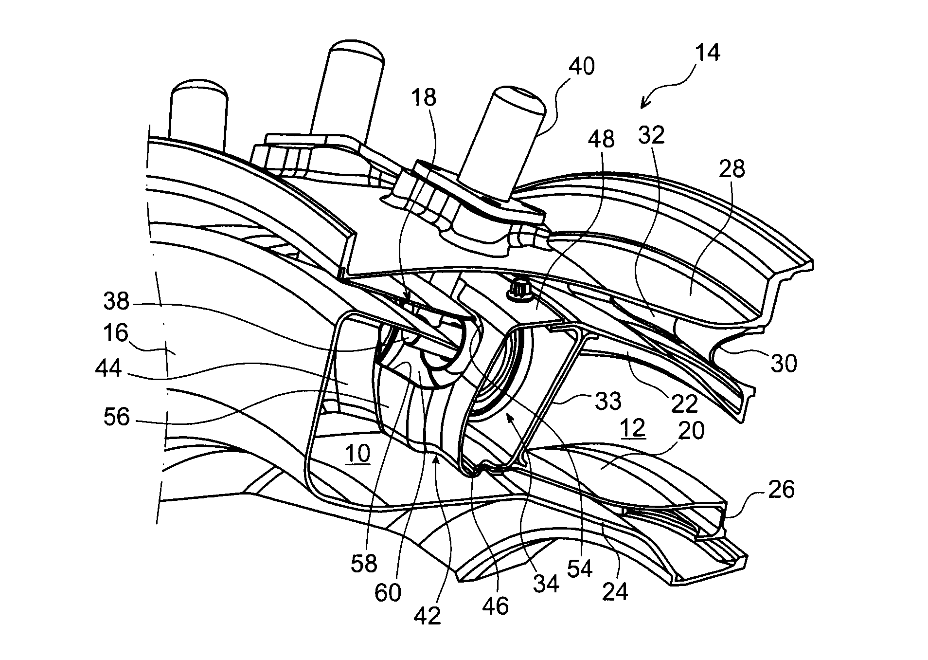 Aerodynamic shroud for the back of a combustion chamber of a turbomachine