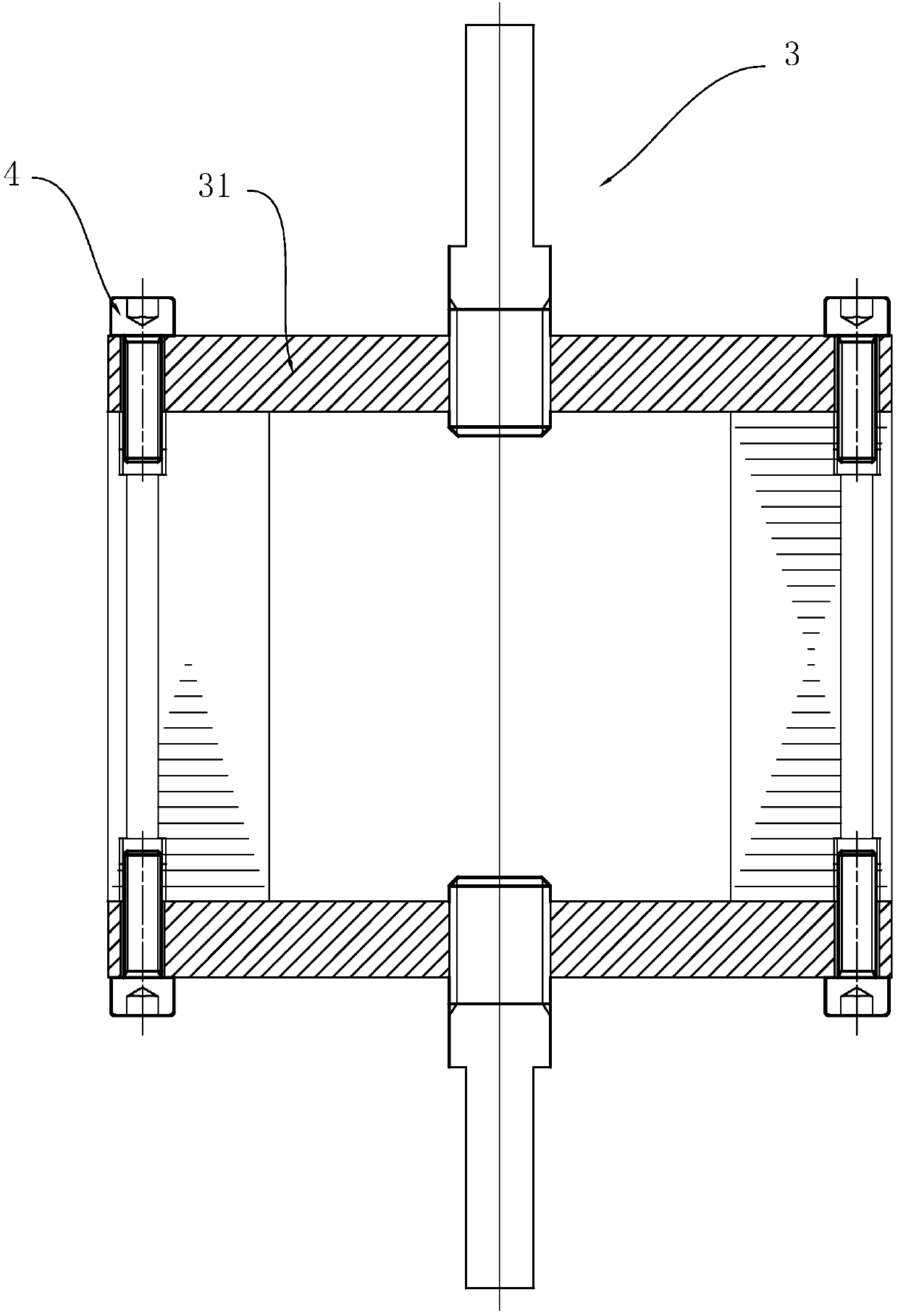 Auto-buckled motor core laminated riveting force testing mechanism and method