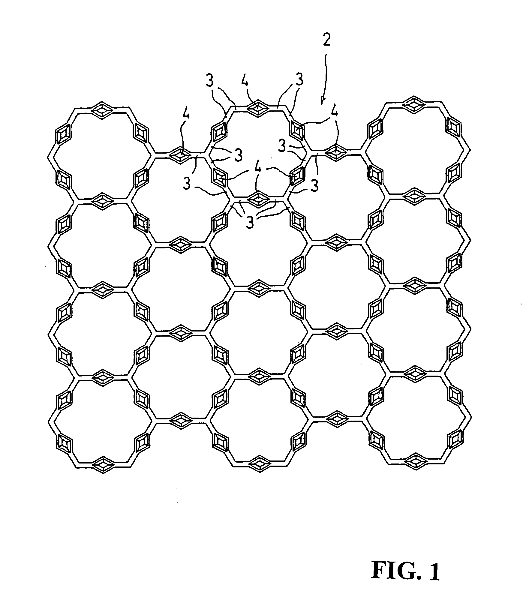 Opening polygonal rib structure and polygonal rib structure