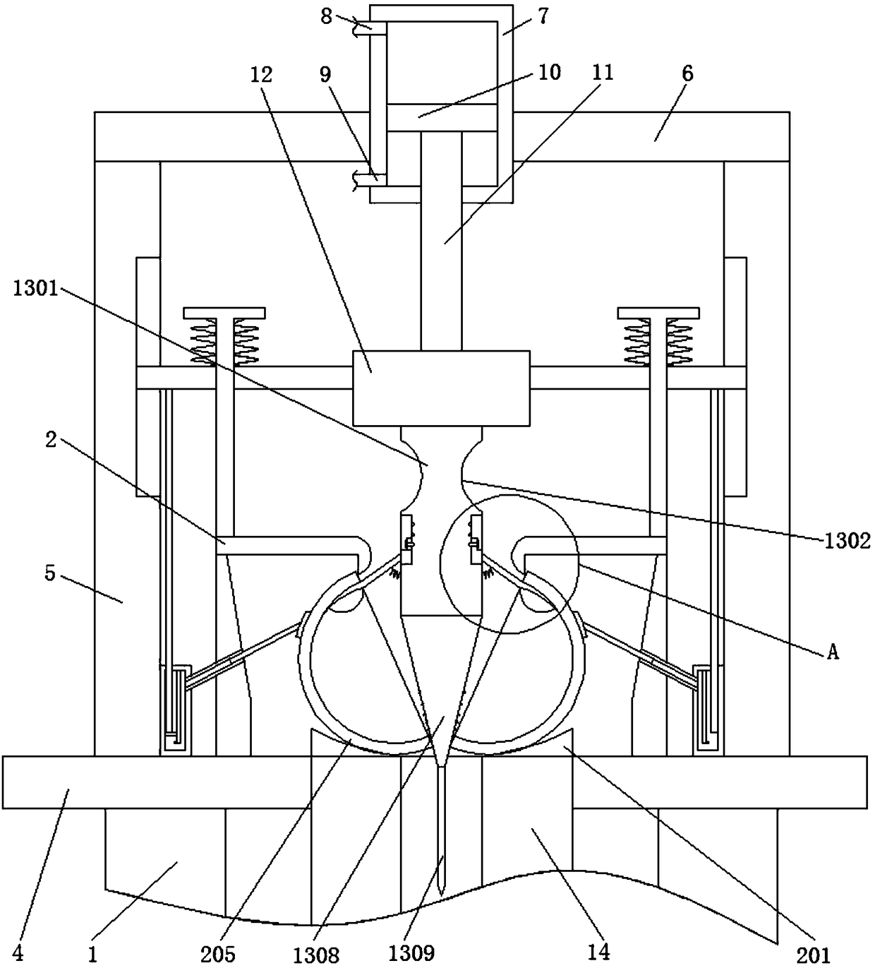 Flesh-shell separator for industrial processing of yellow passion fruits in passion fruits