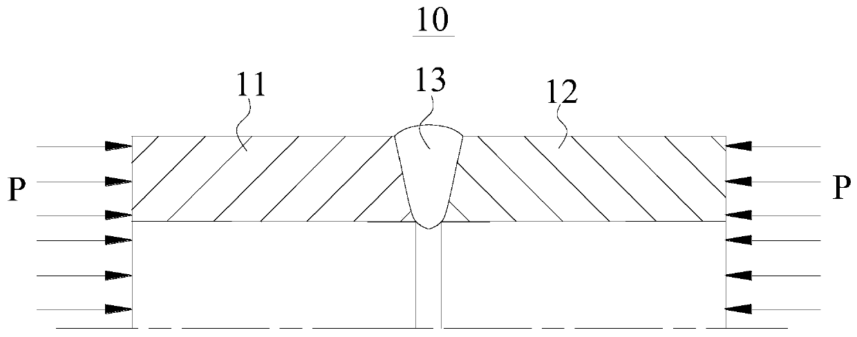 Process for reducing residual stress of butt-welding seam of dissimilar metal thick-wall barrel body