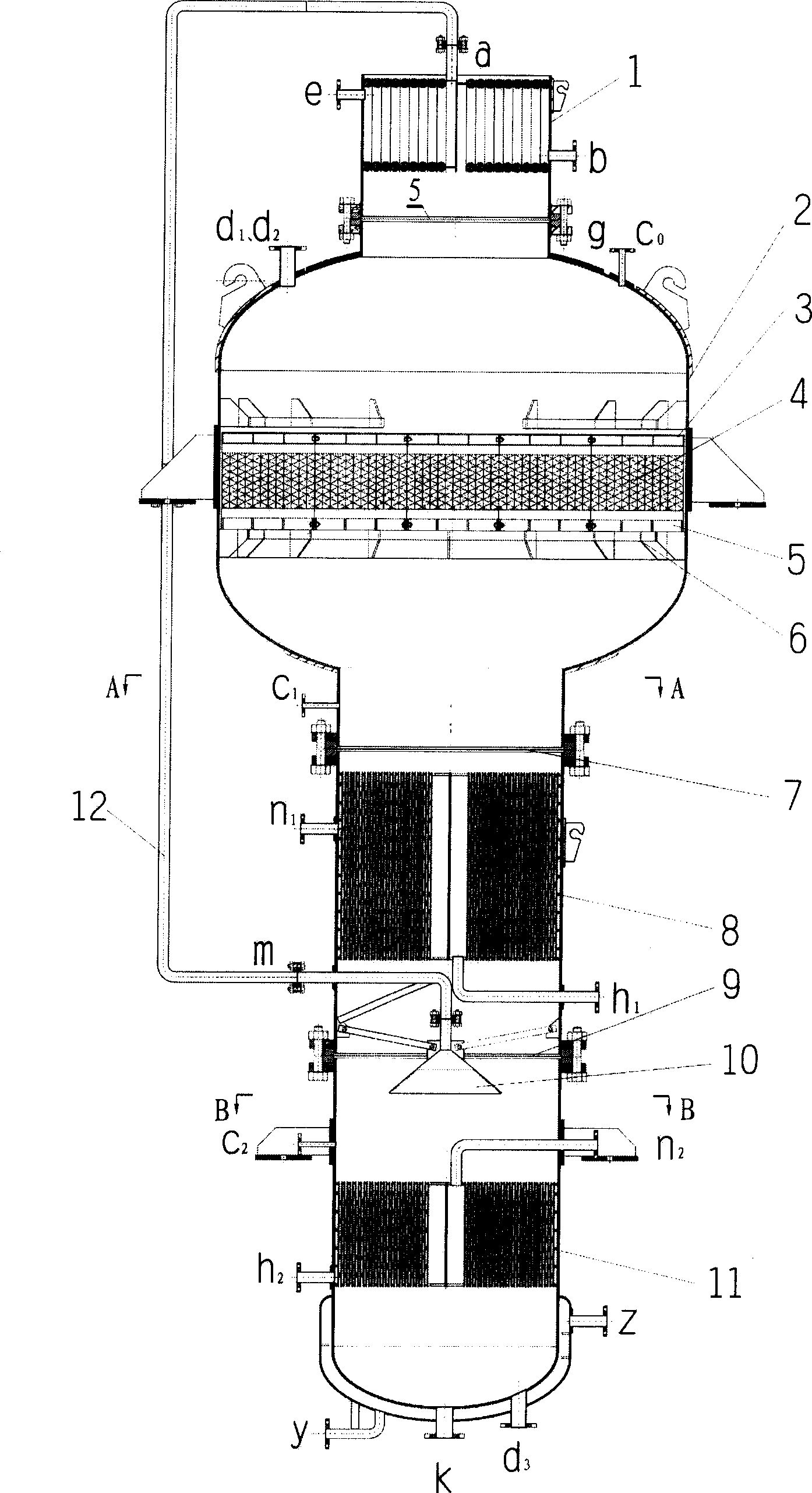 Sulfur-melting technology by coke oven gas and device therefor