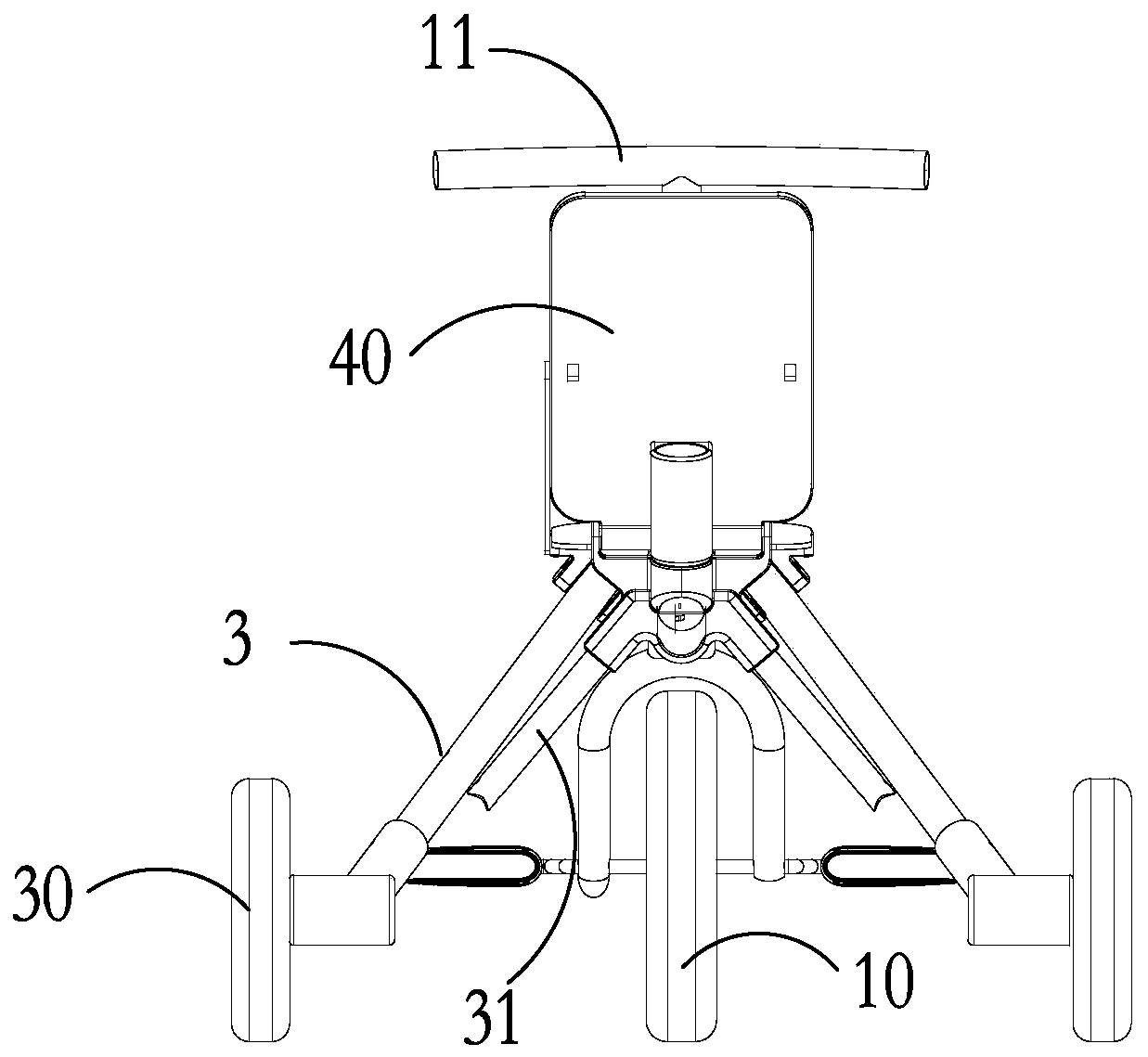 Folding tricycle