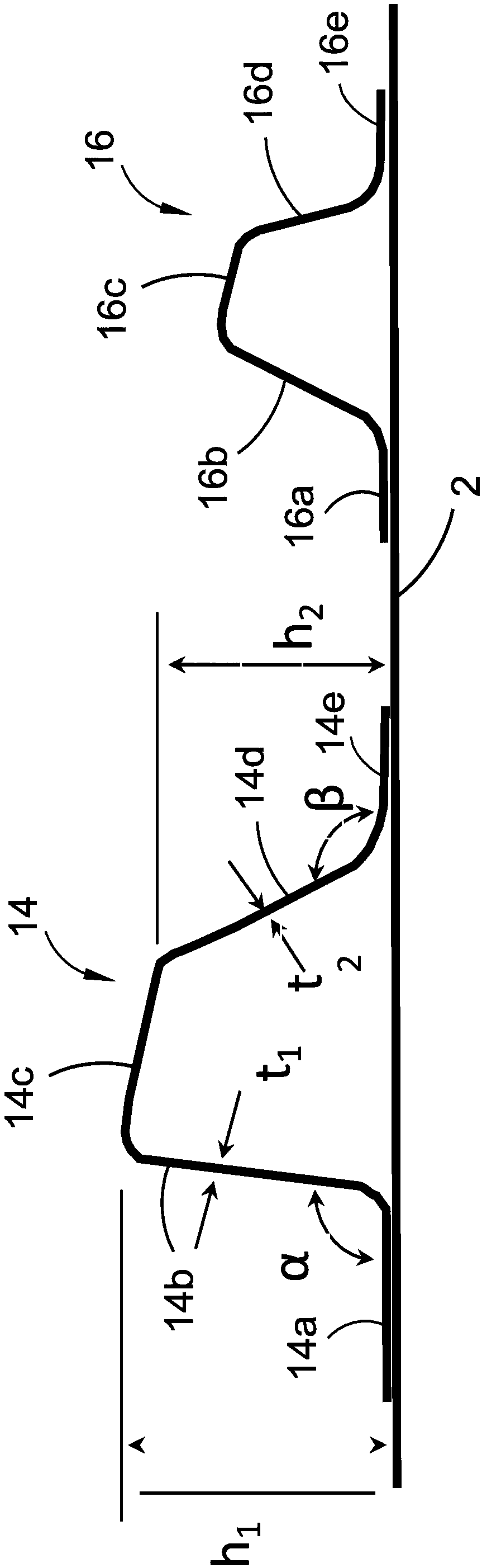 Airfoil-shaped body having composite base skin with integral hat-shaped spar