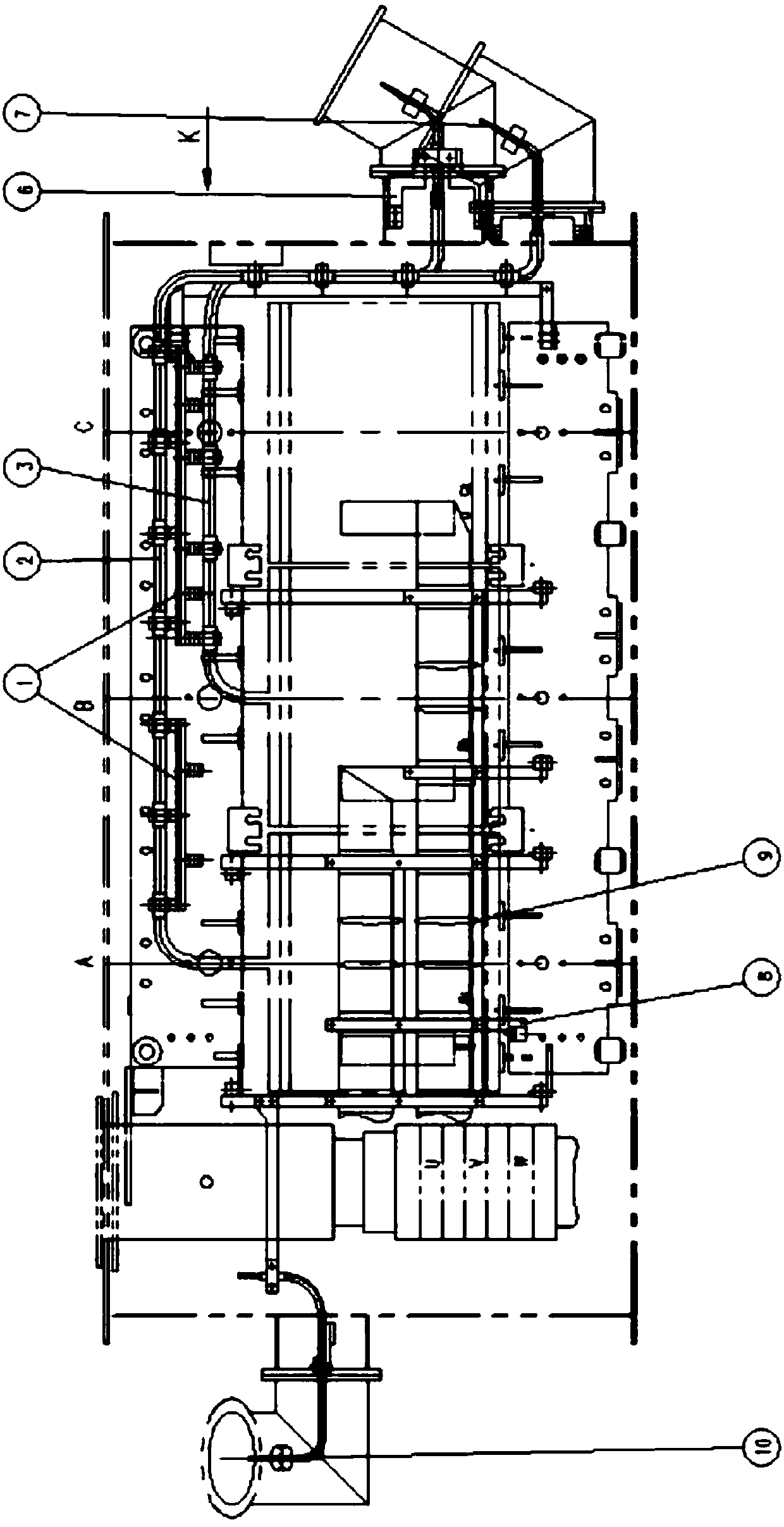 110 kV double-winding vehicle-loaded transformer lead structure