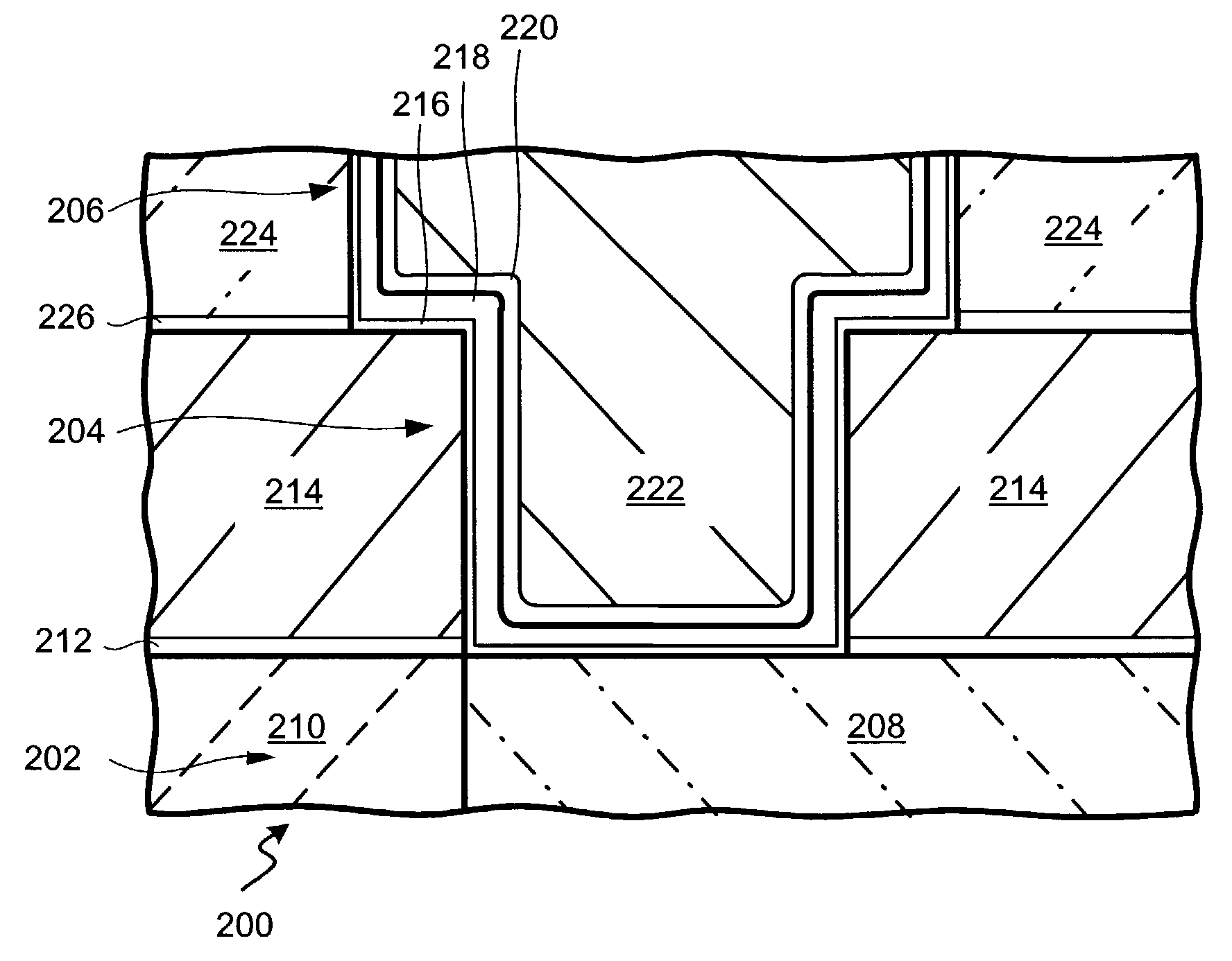 Manufacturing a conformal atomic liner layer in an integrated circuit interconnect