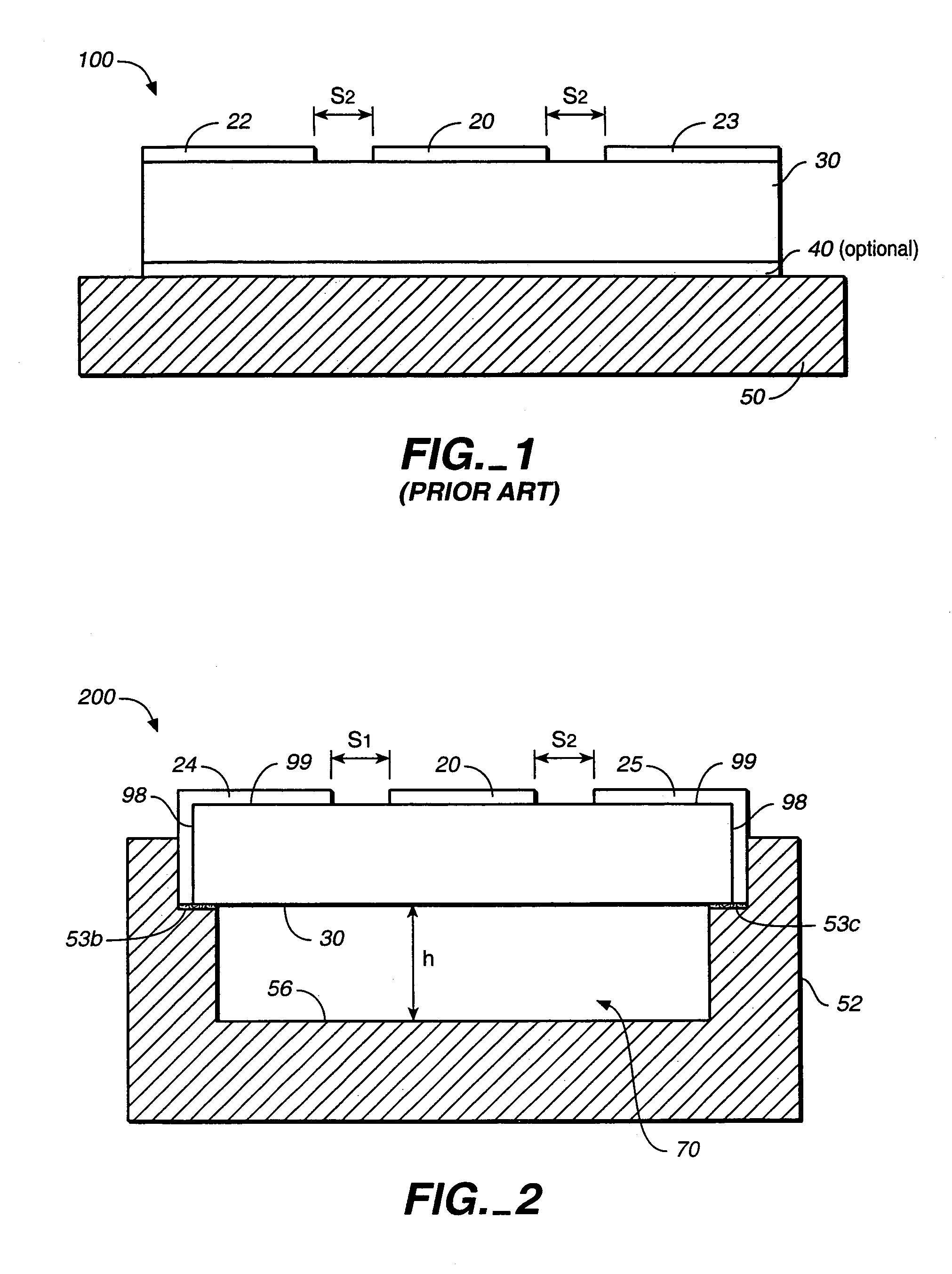 Suspended and truncated co-planar waveguide