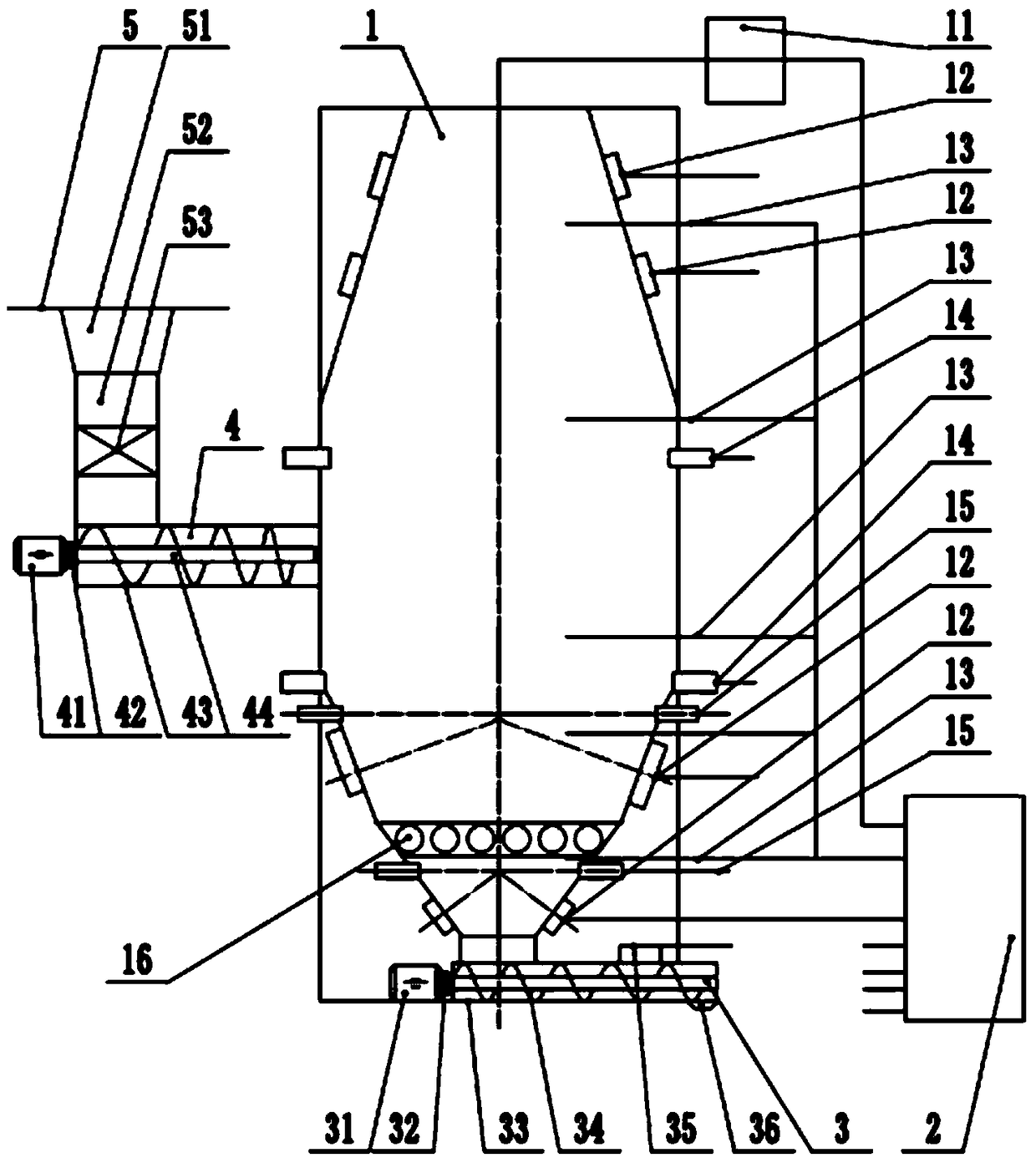 Biomass gas production system and process based on microwave heating