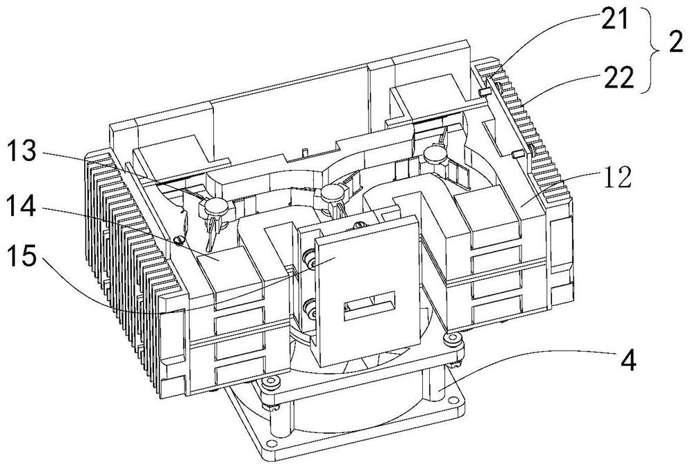 A cooling device for ferrite switch