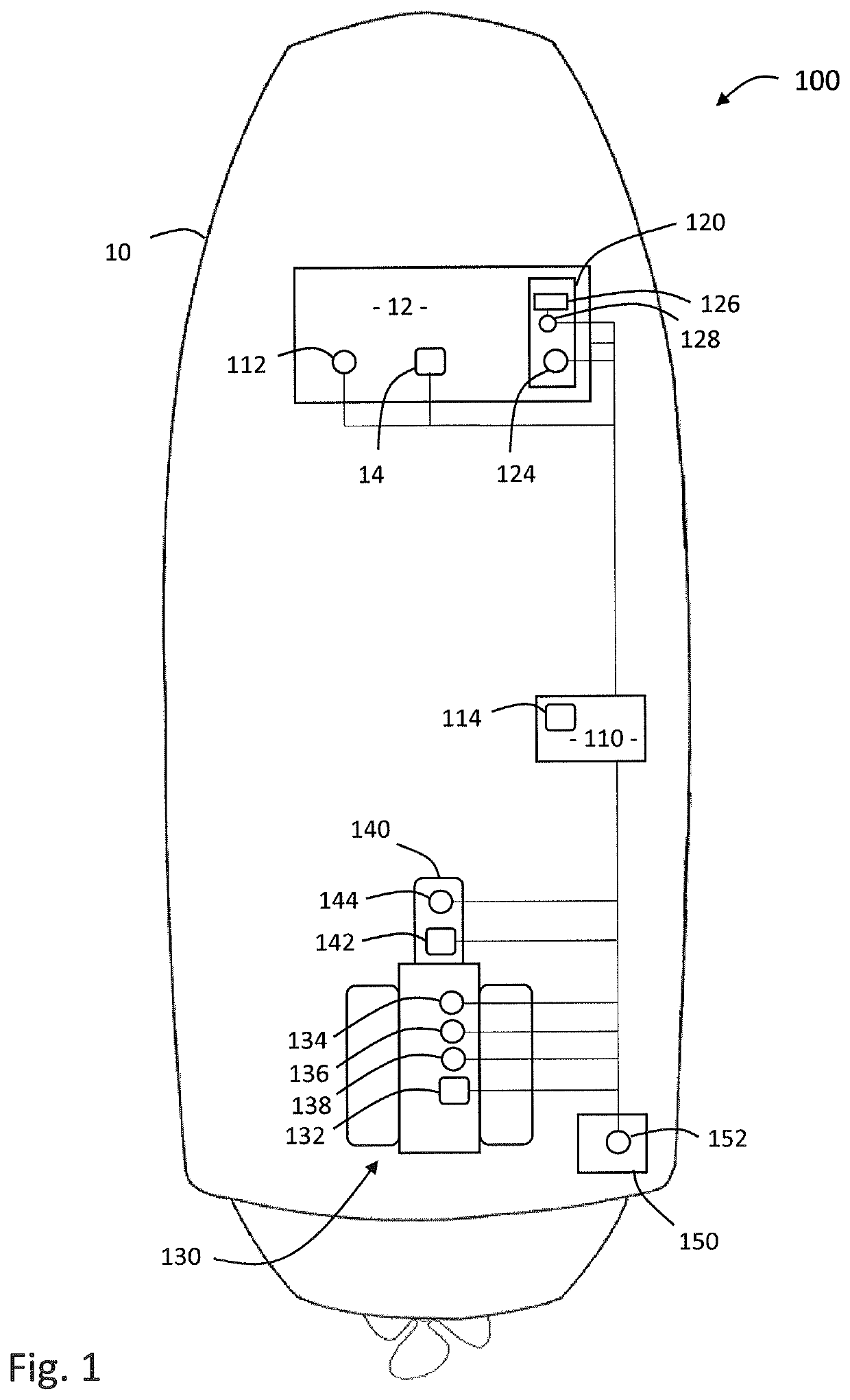 Handle-operated automatic start and stop for marine engine