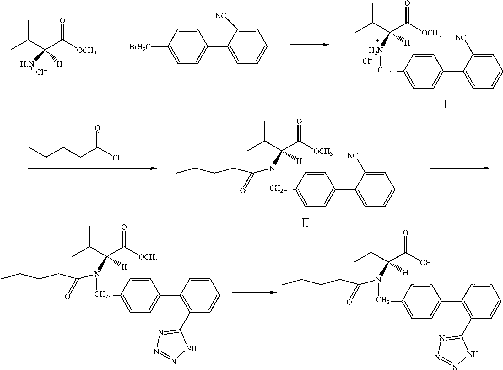 Synthetic method of valsartan