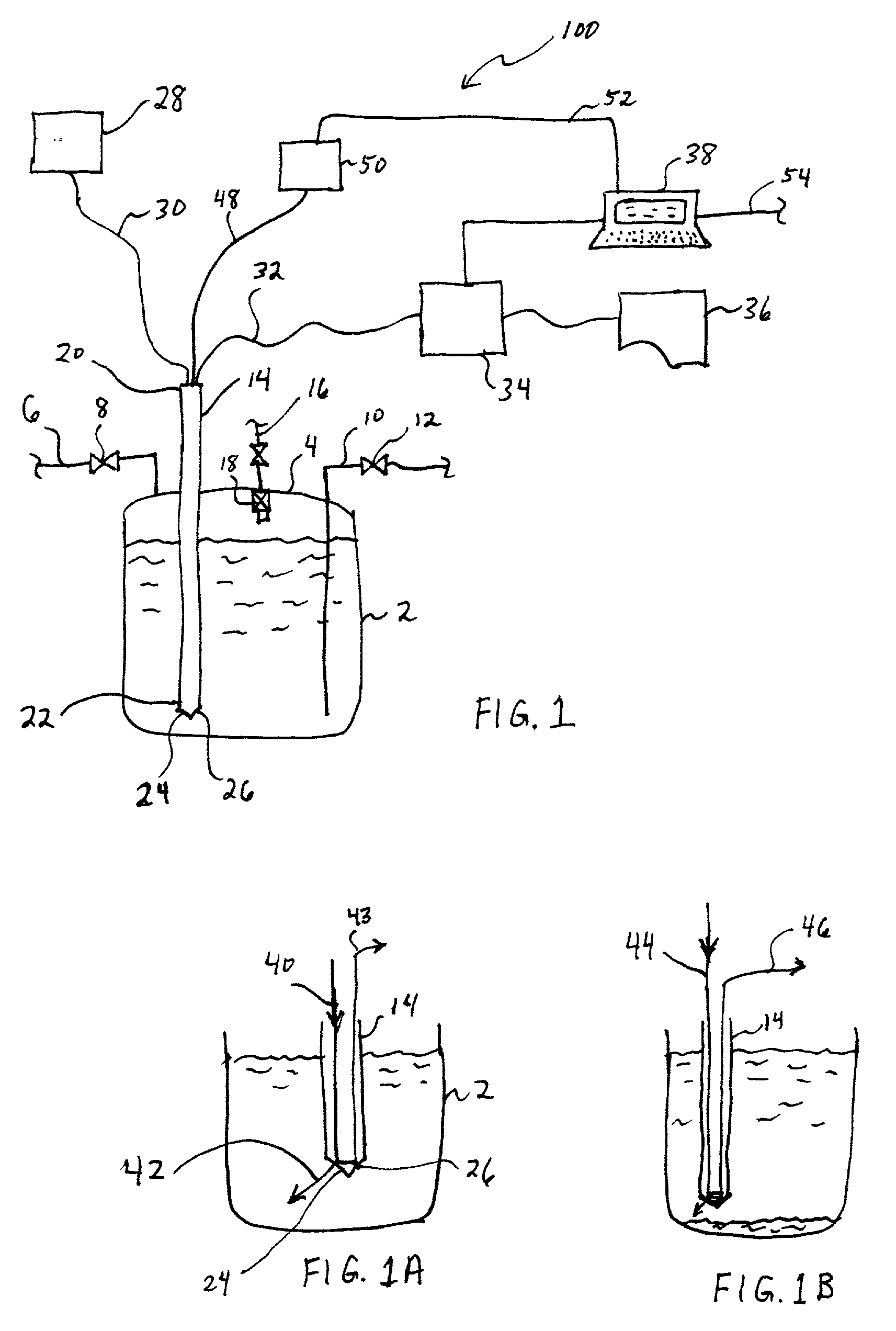 Optical monitoring processes and apparatus for combined liquid level sensing and quality control