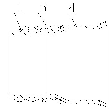 Self-sealing socket butt-joint corrugated pipe and manufacture method