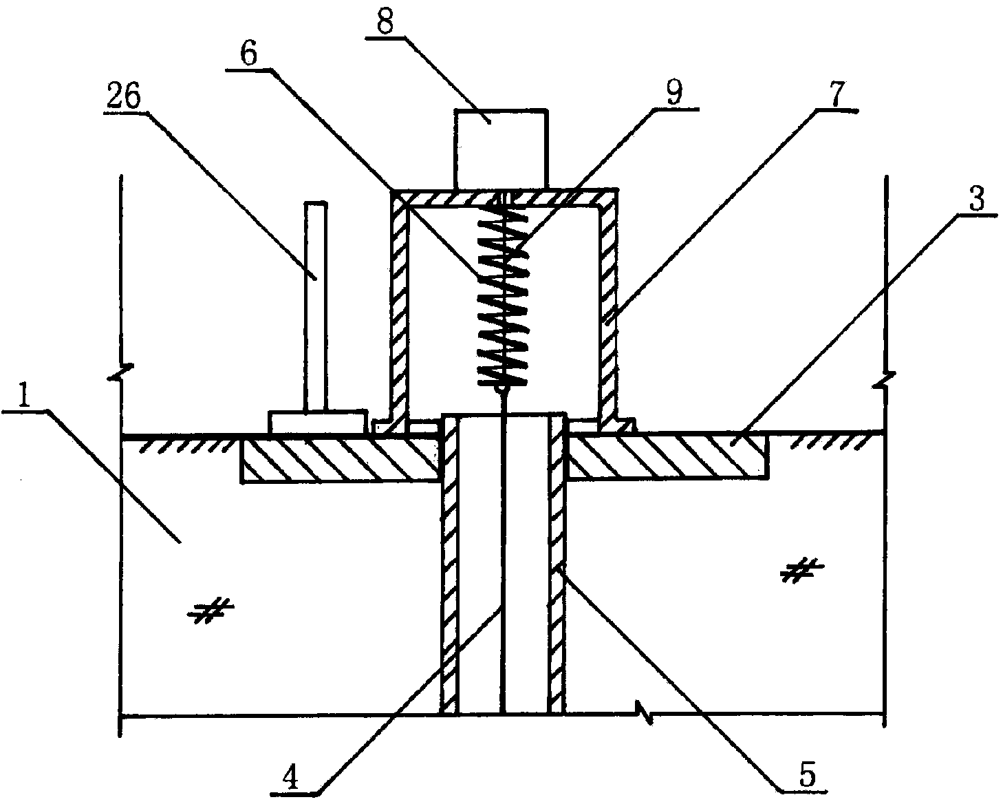 Photoelectric type high backfill earthwork settling volume testing device and mounting method thereof