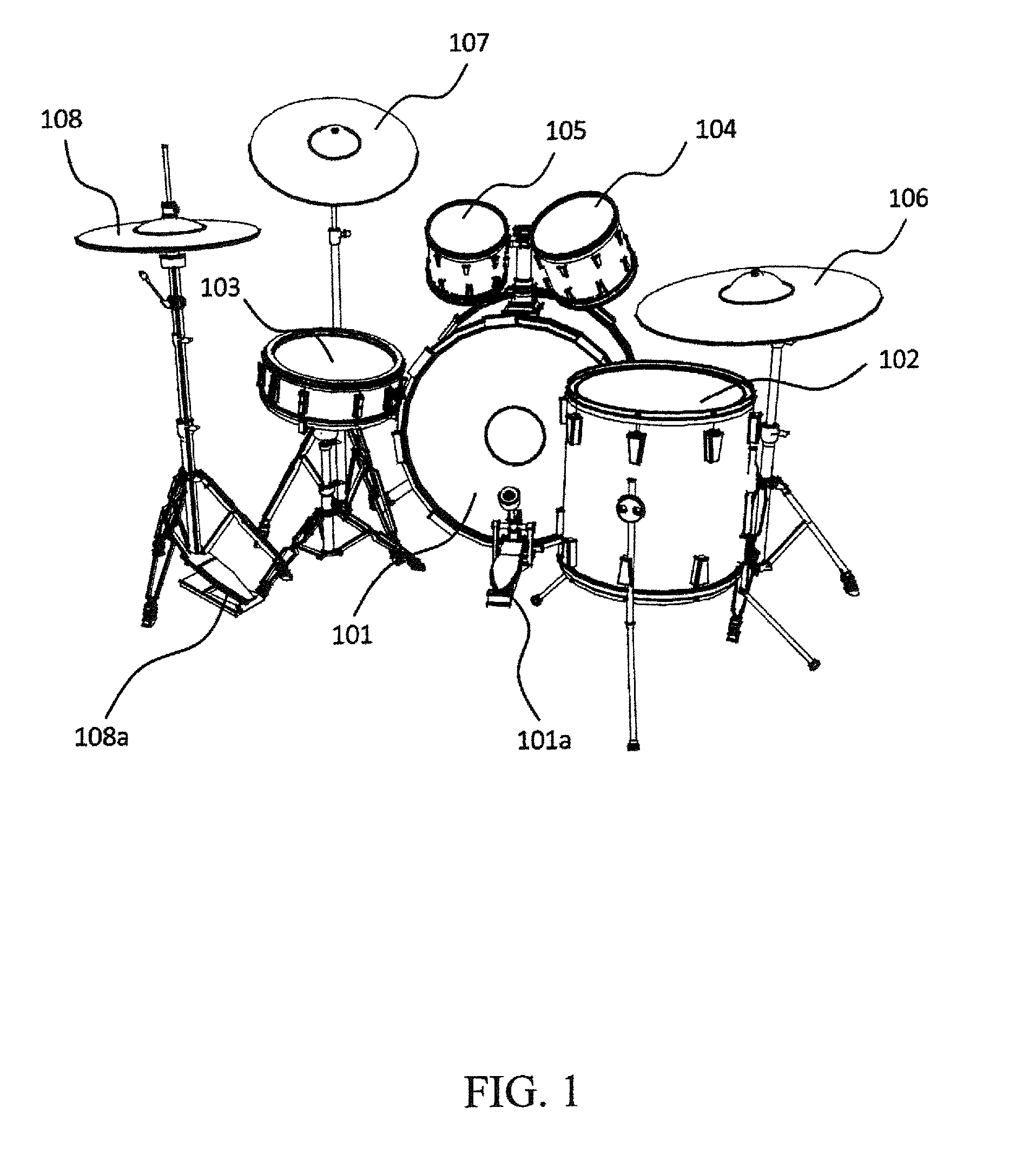Inflatable electronic drum set