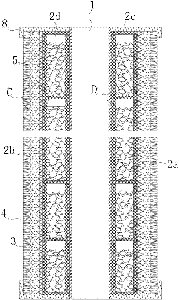 Vertical column sound absorbing structure for steel structure building