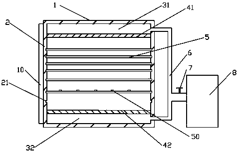 Layered contact type instant freezer