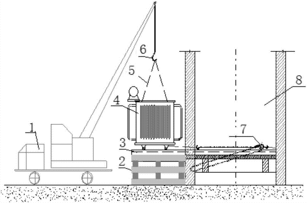 Oil-immersed transformer location deviation-proof device