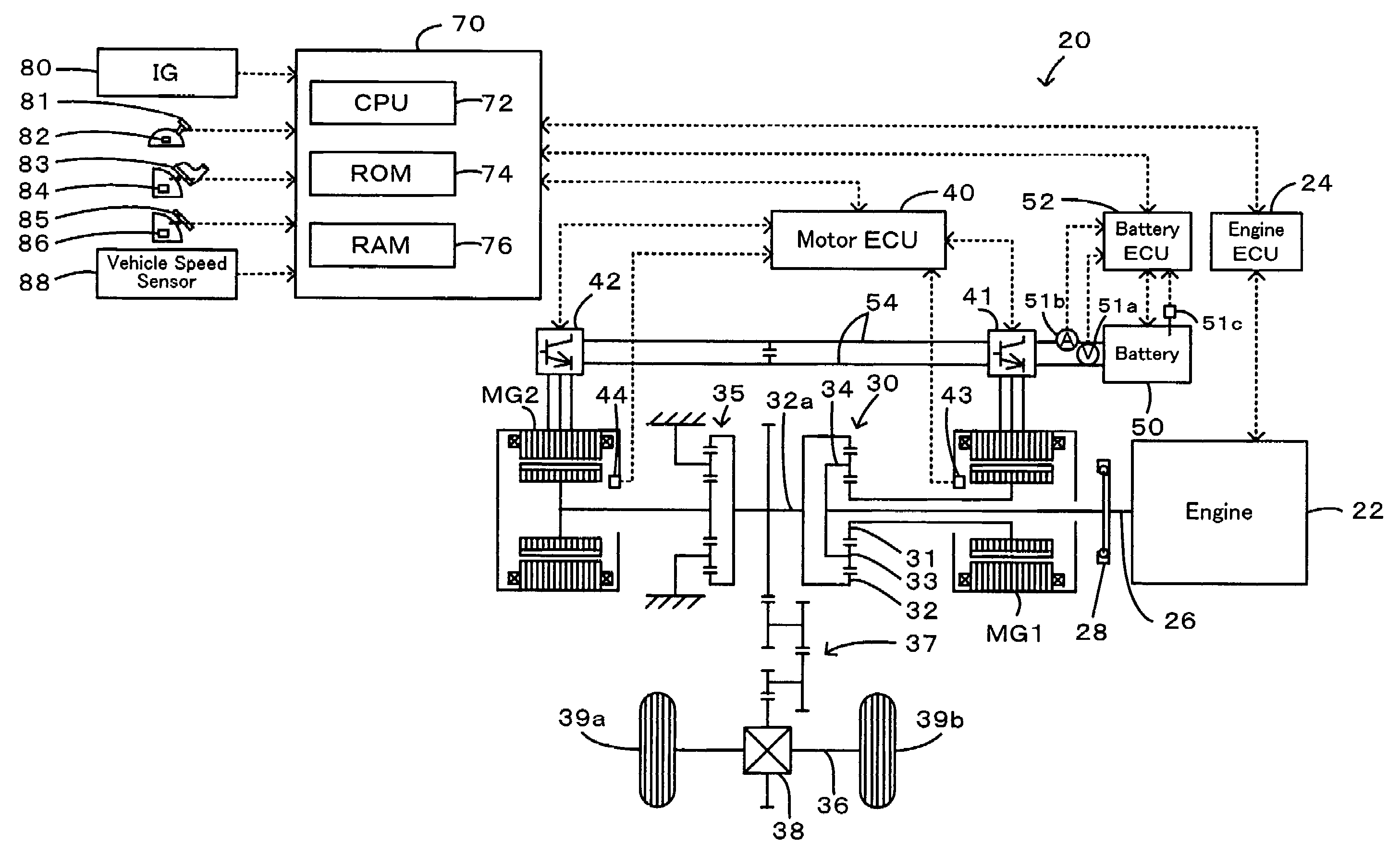 Hybrid vehicle and control method of hybrid vehicle