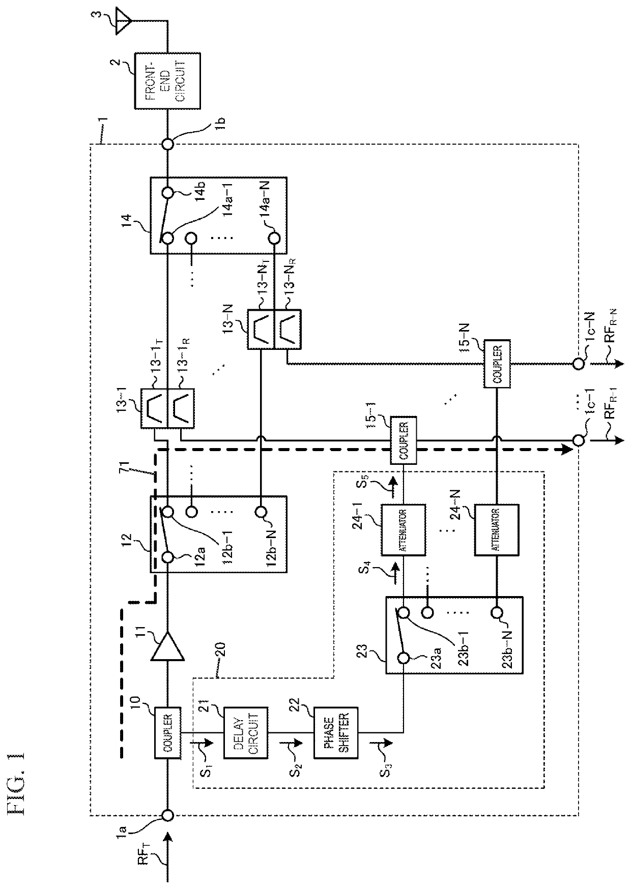 Radio-frequency signal transmitting/receiving circuit