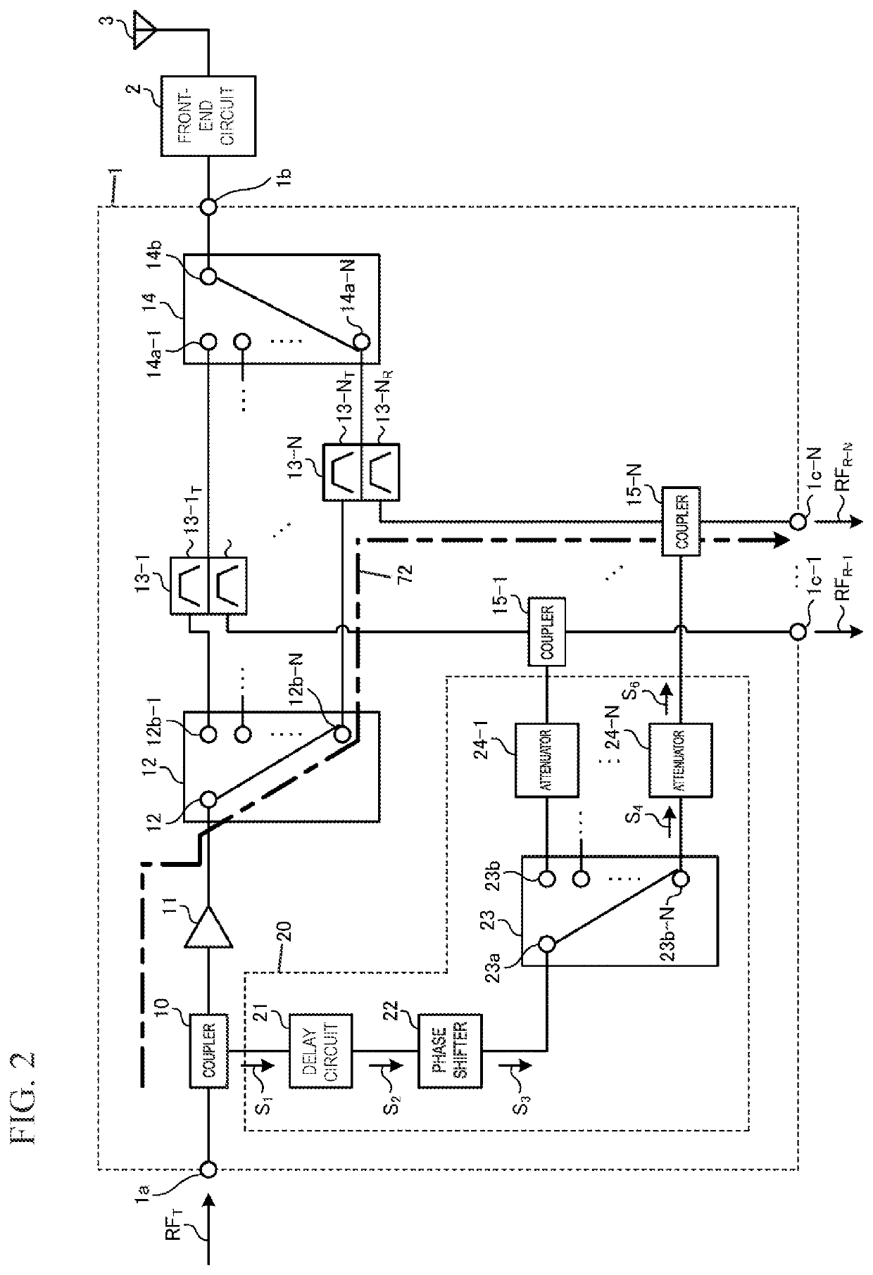 Radio-frequency signal transmitting/receiving circuit