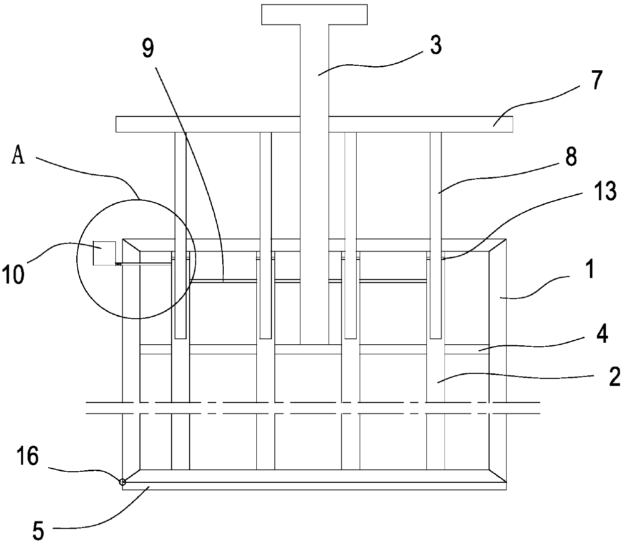 A pH adjusting mechanism used for water treatment