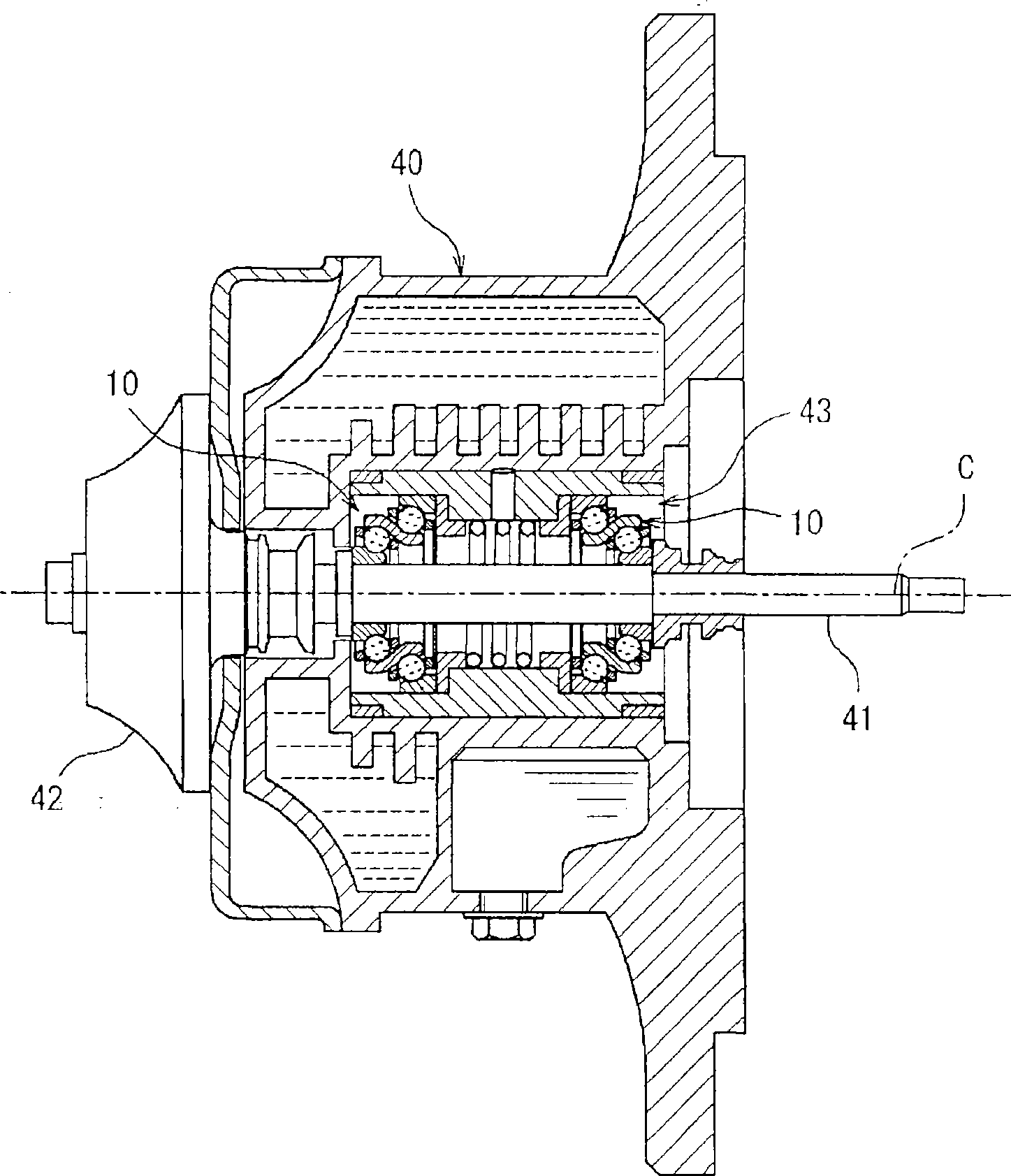 Rolling bearing and supercharger using the same