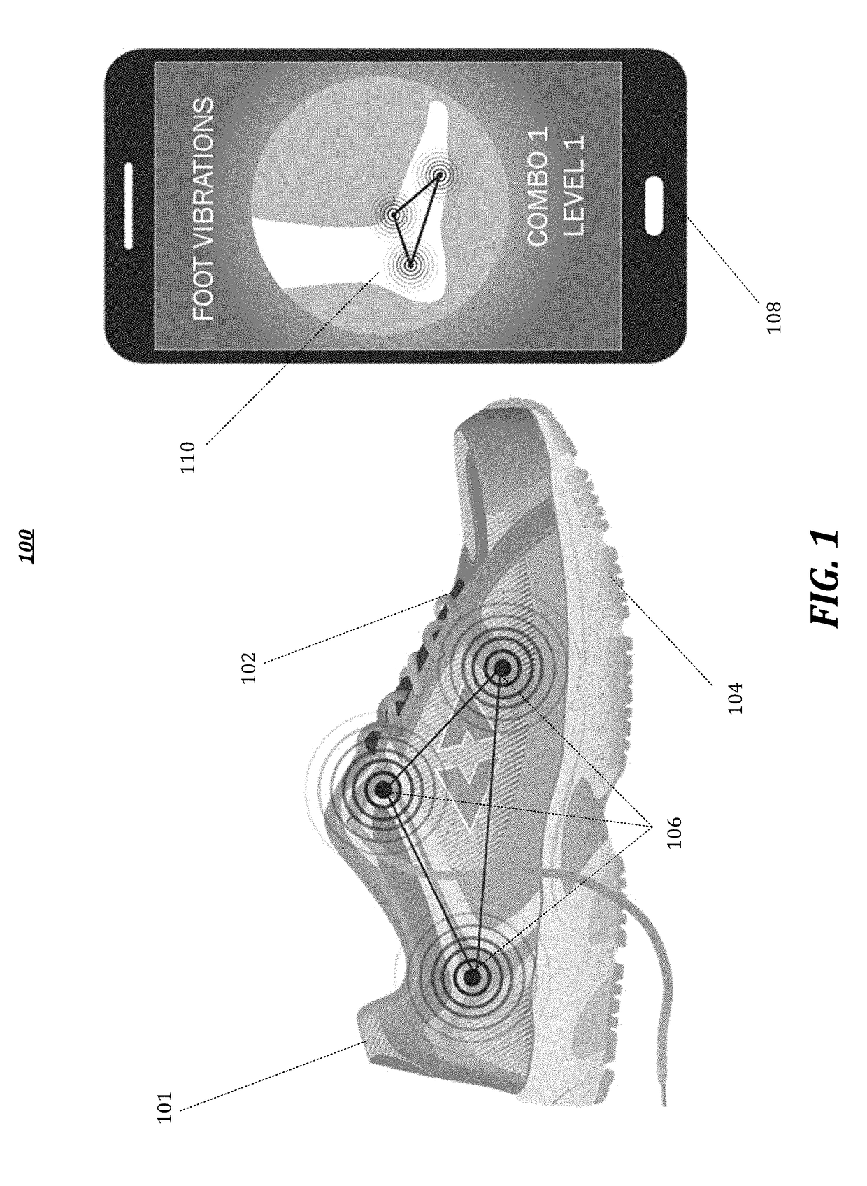 Pain reducing footwear and systems and methods for using same