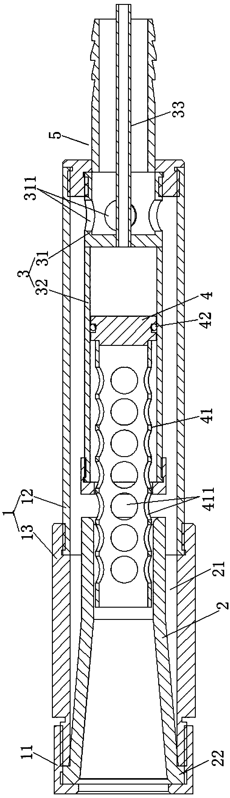 Water feeding connector device for passenger car