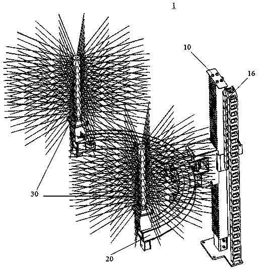 Sweeping device for post insulator of transformer substation