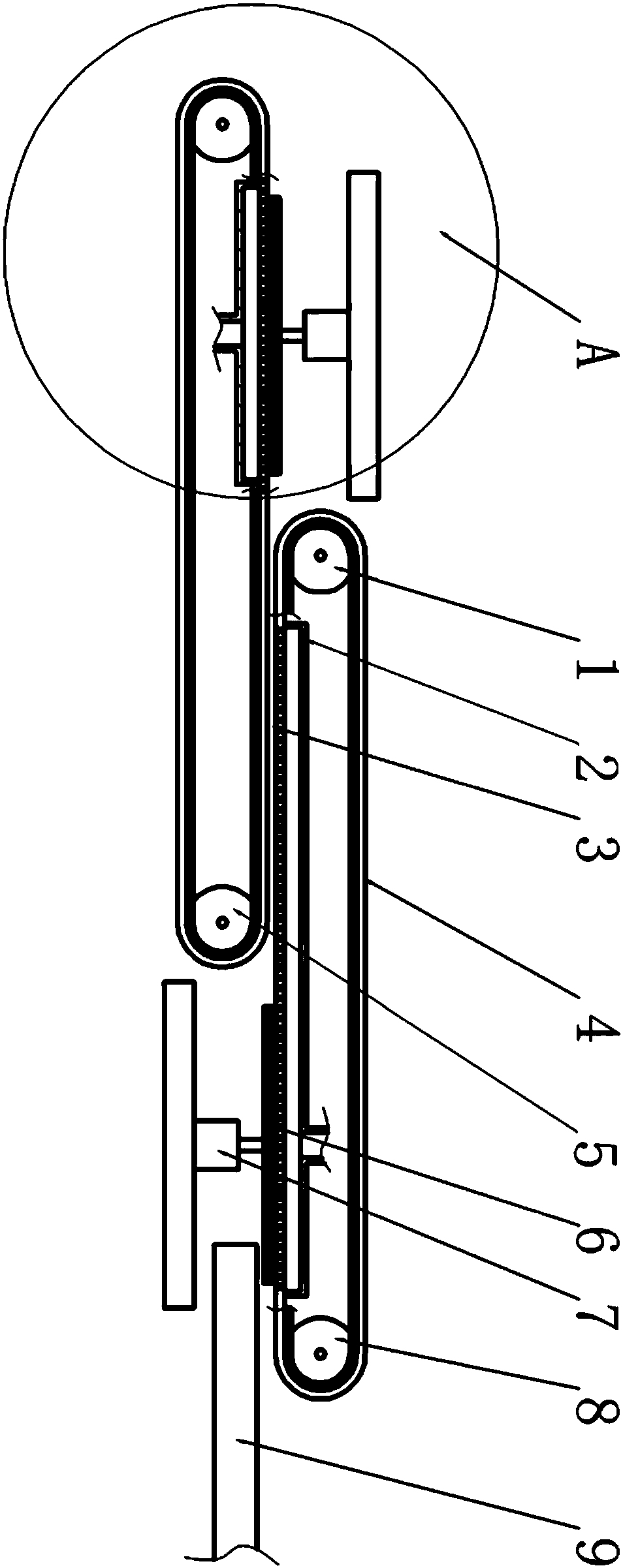 Negative-pressure transportation waste glass cleaning device