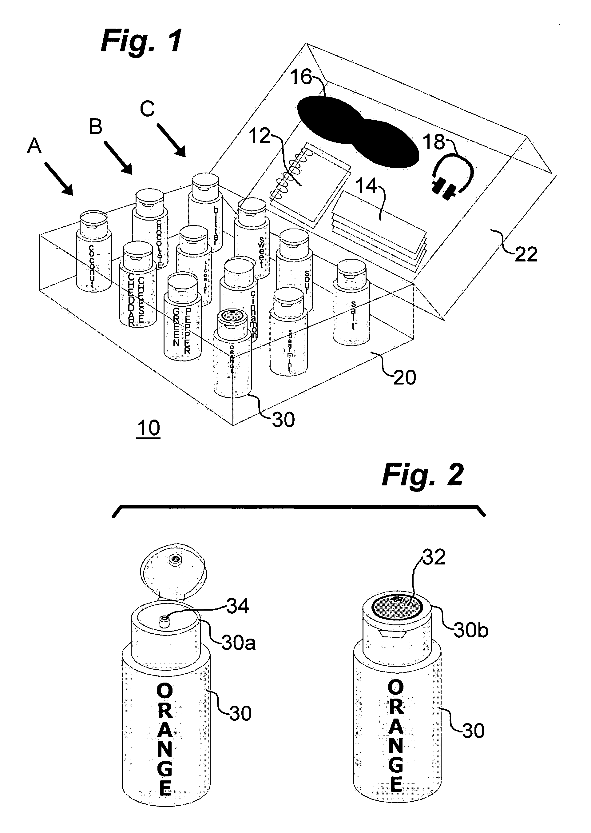 System for correlating odors and tastes to objective elements