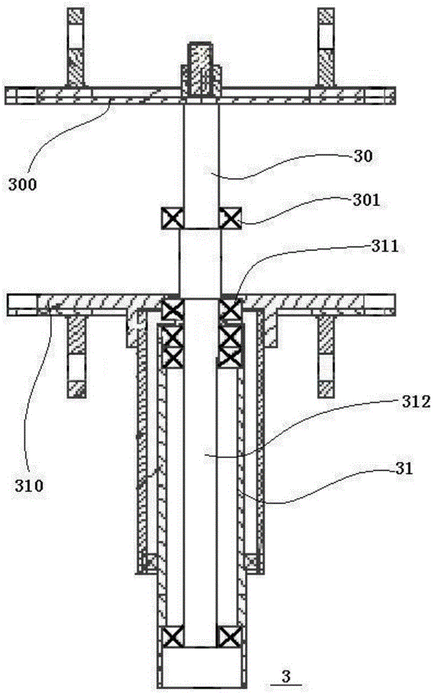 Control system adopting opposite rotation for vertical axis type wind driven generator