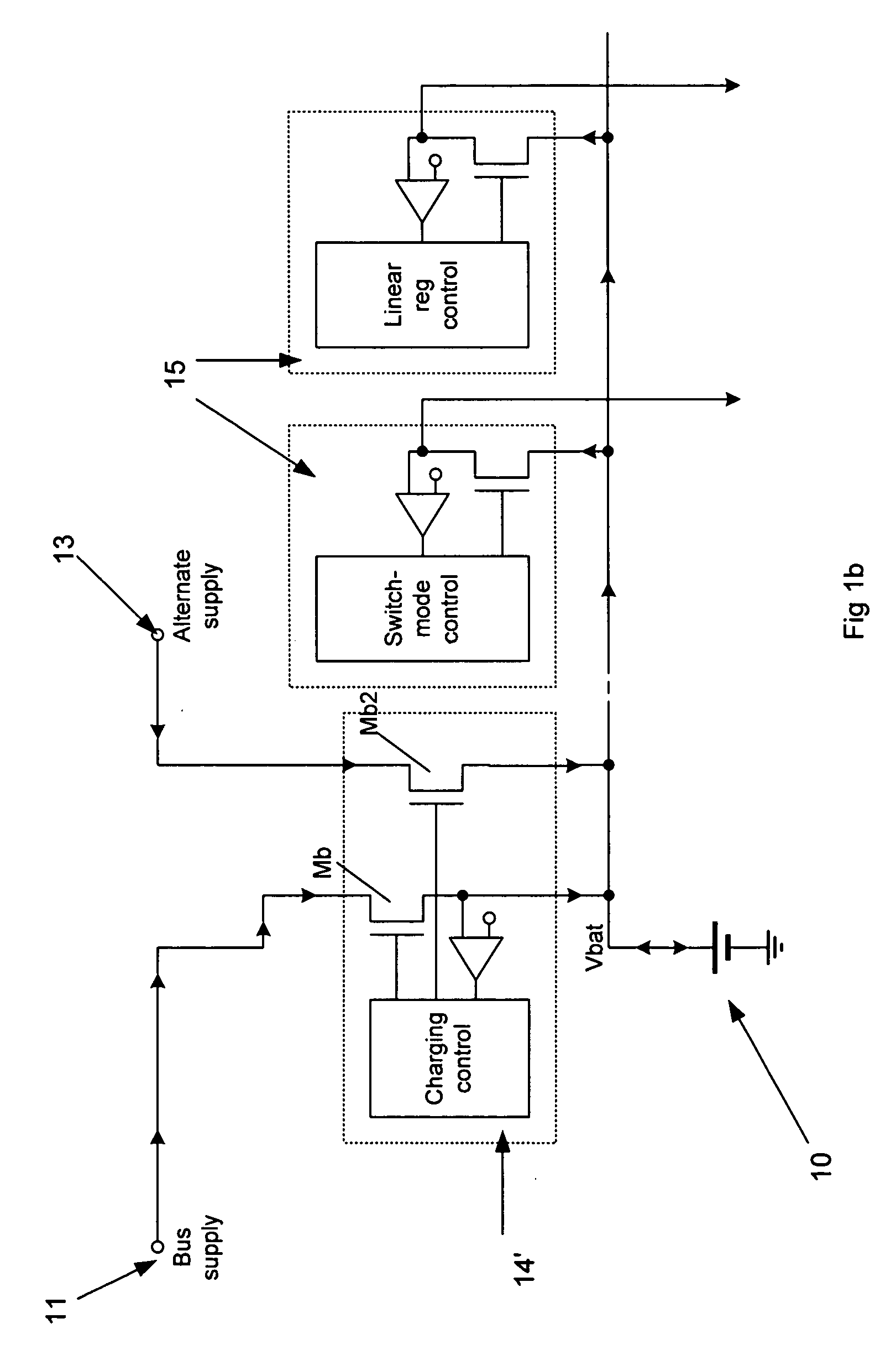 Power supply circuit for portable battery powered device