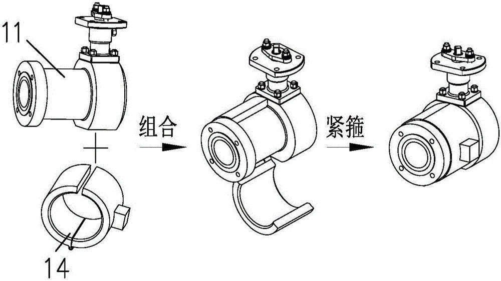 Full-lining ceramic ball valve special for thermal shock