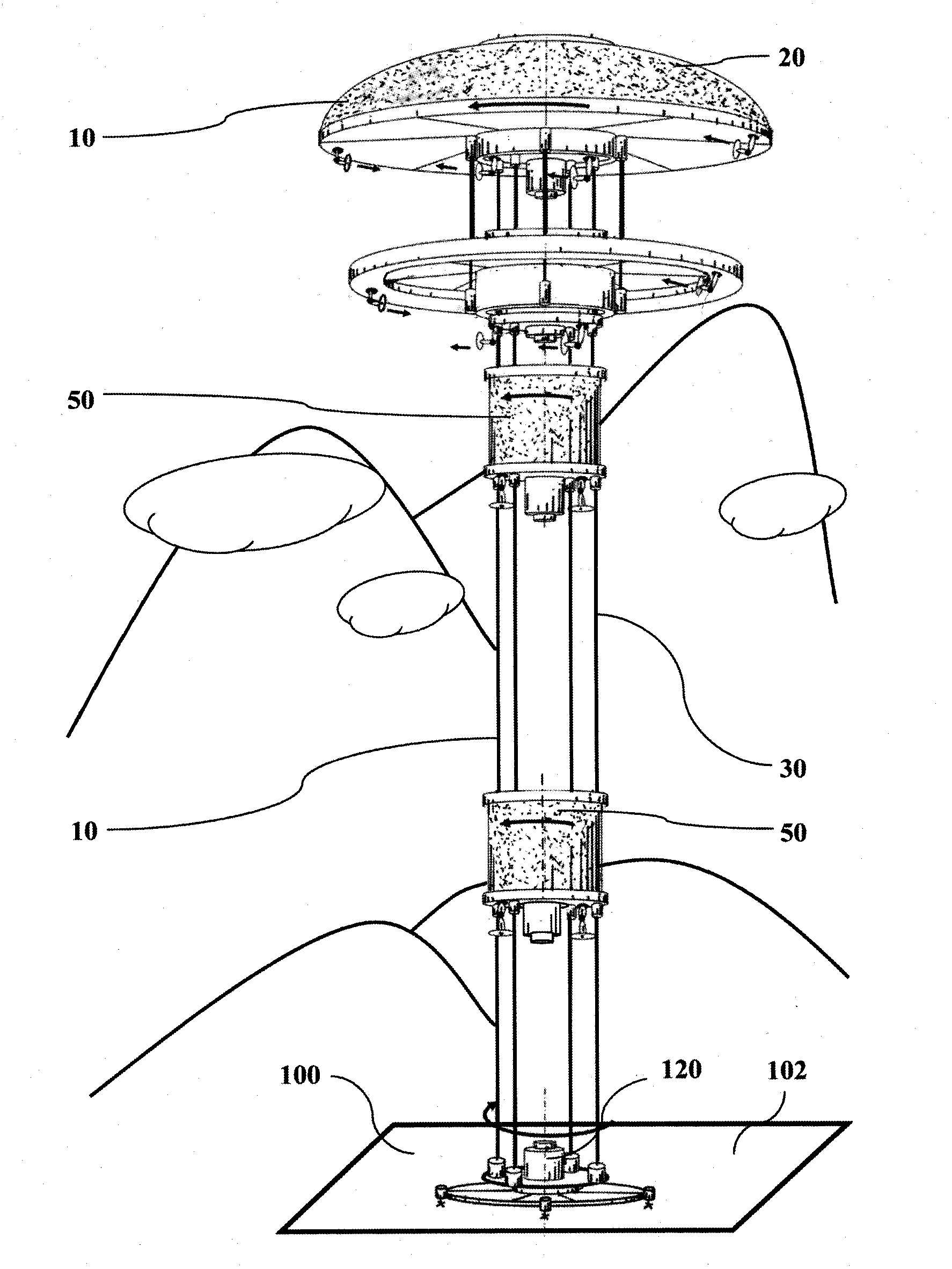 Airborne elevator apparatus