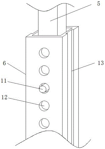 Side frame structure of solar energy supporting frame